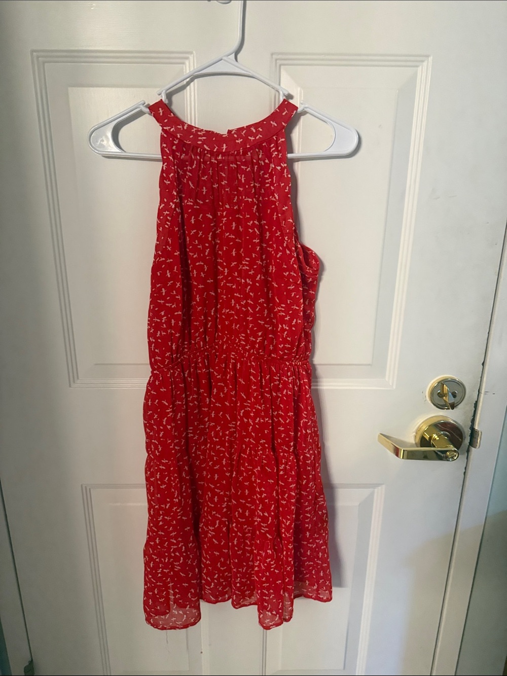 Monteau Red Floral Midi Dress
